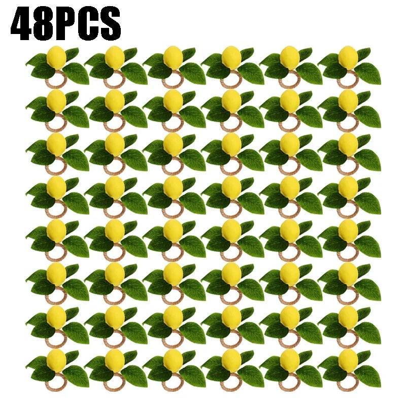 Zitronenserviettenringe – Elegantes Sommerdesign – Versch. Grössen