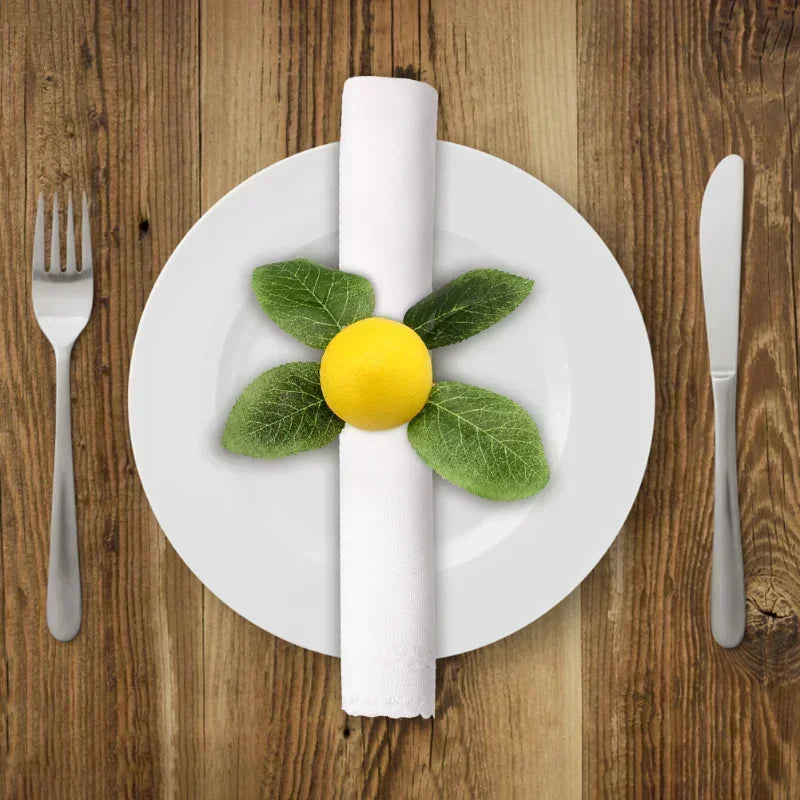 Zitronenserviettenringe – Elegantes Sommerdesign – Versch. Grössen