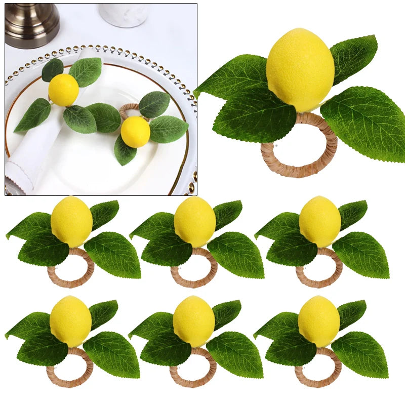 Zitronenserviettenringe – Elegantes Sommerdesign – Versch. Grössen